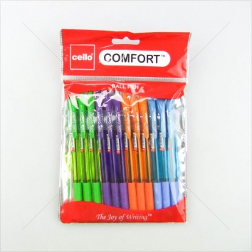 Cello ปากกาลูกลื่น กด 0.7 Comfort <1/12> สีน้ำเงิน